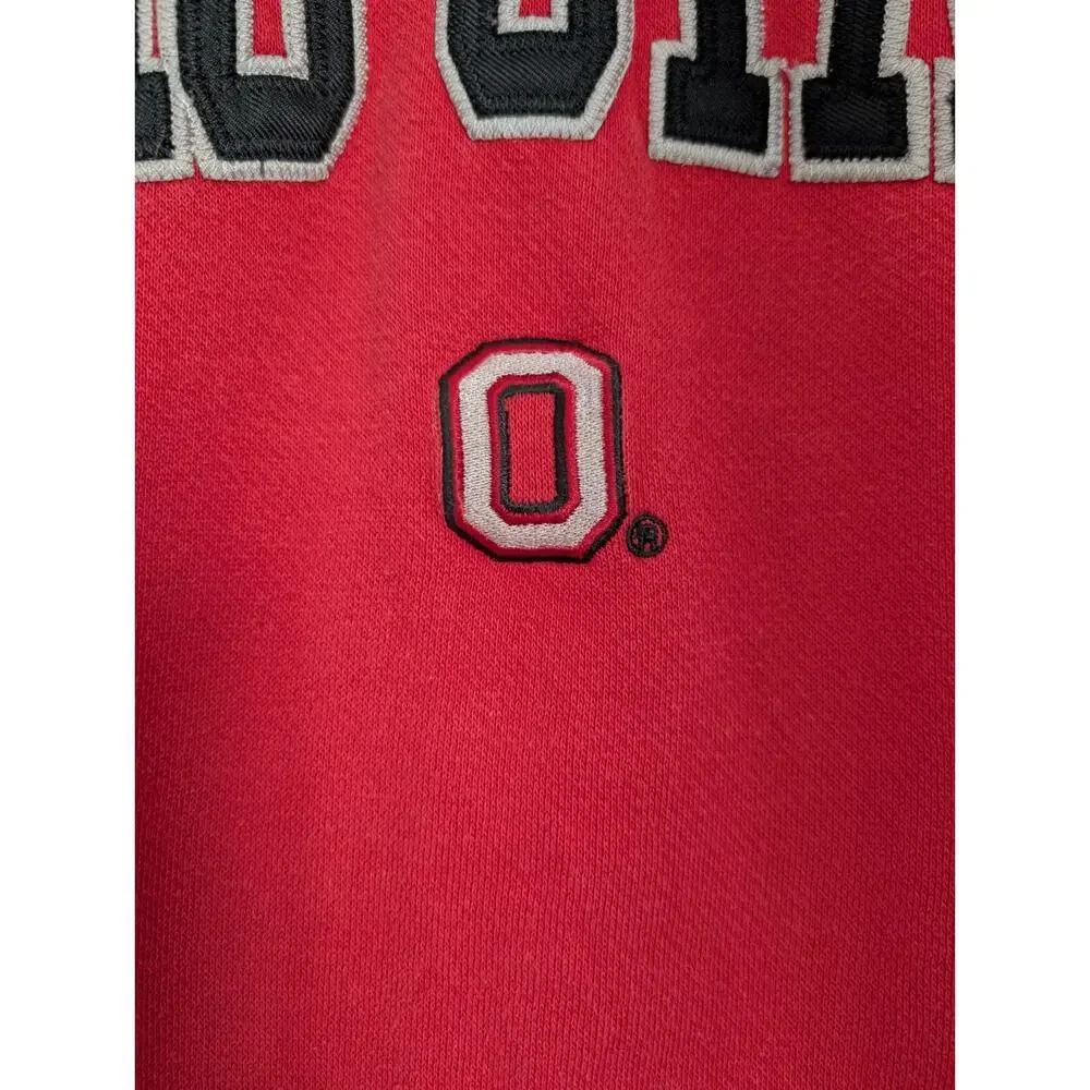 Ohio State‎ Buckeyes Hoodie Sweatshirt Red Size XL Embroidered Y2K Spellout 2010